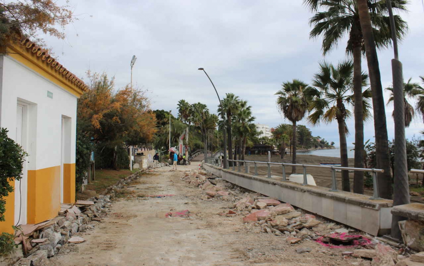 Comienza la última fase de la remodelación integral de los dos kilómetros del paseo marítimo de Estepona