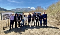 Crespo visita la fase final de las obras de mejora hidromorfológica del cauce del río Aguas
