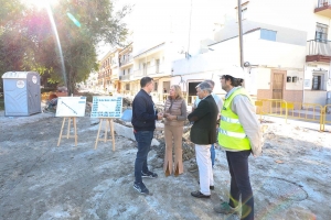 Obras de remodelaci&oacute;n integral para mejorar las infraestructuras b&aacute;sicas y la movilidad en la zona oeste de la calle Fuentenueva en San Pedro Alc&aacute;ntara